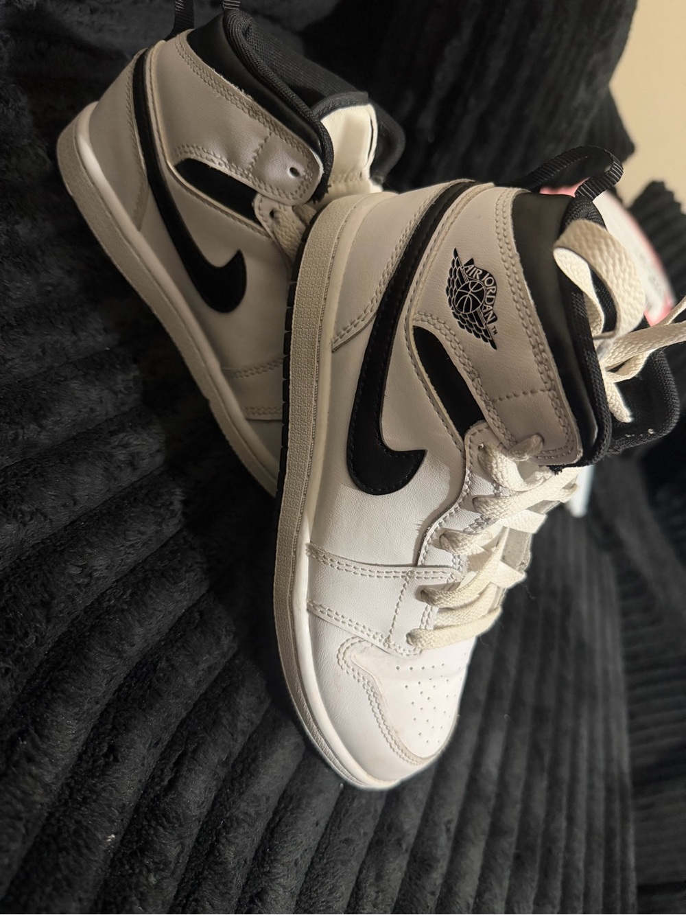 Nike High-Top Sneakers in White and Black